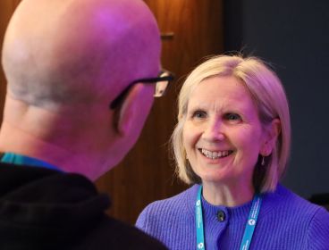 Alison, our enquiries volunteer, with Stuart, a trustee volunteer